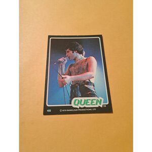 Vintage 1979 Raincloud Productions Queen Trading Card #45 Rock Band Memorabilia